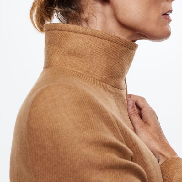Mango Jackets & Blazers - Great condition: Beautiful camel Mango woolen coat with belt